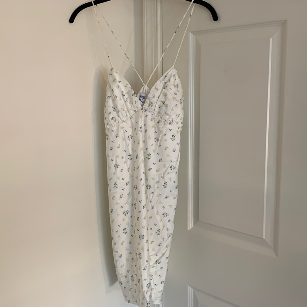 White floral dress
